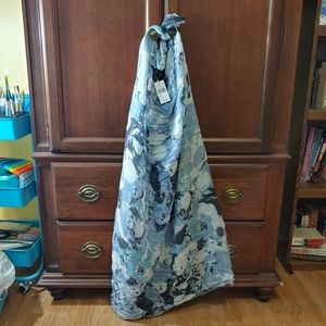 Blue and purple scarf